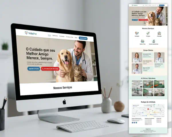 Criação de site para pet shop veterinárias e banho e tosa