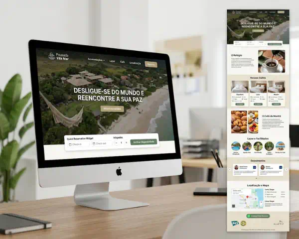 Criação de site para pousadas hotéis e turismo com foco em conversão
